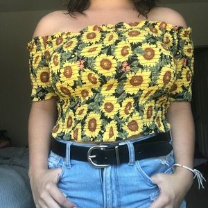 sunflower crop top